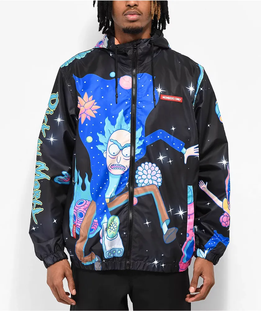 Members Only x Rick & Morty Black Windbreaker Jacket