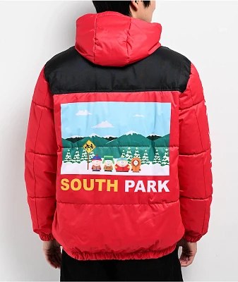 Members Only x South Park Red Puffer Jacket