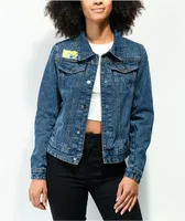 Members Only x SpongeBob Reversable Denim Trucker Jacket