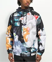 Members Only x Tom & Jerry Batter Up Black Windbreaker