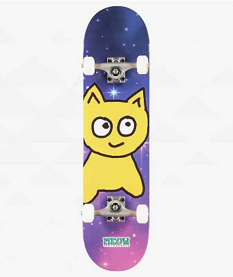 Meow Big Cat Galaxy 7.75" Skateboard Complete