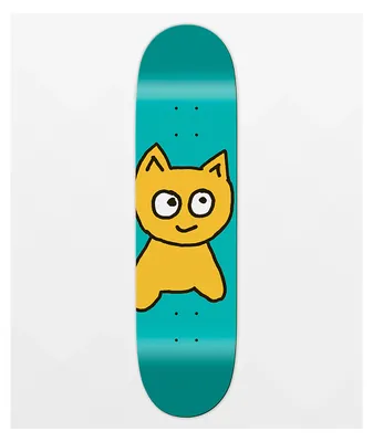 Meow Big Cat Teal 8.25" Skateboard Deck