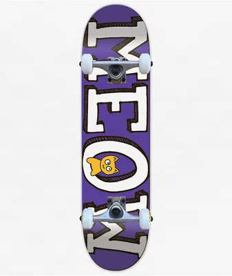 Meow Logo Purple 8.25" Skateboard Complete