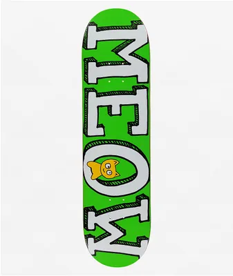 Meow Skateboards Green Logo 8.25" Skateboard Deck