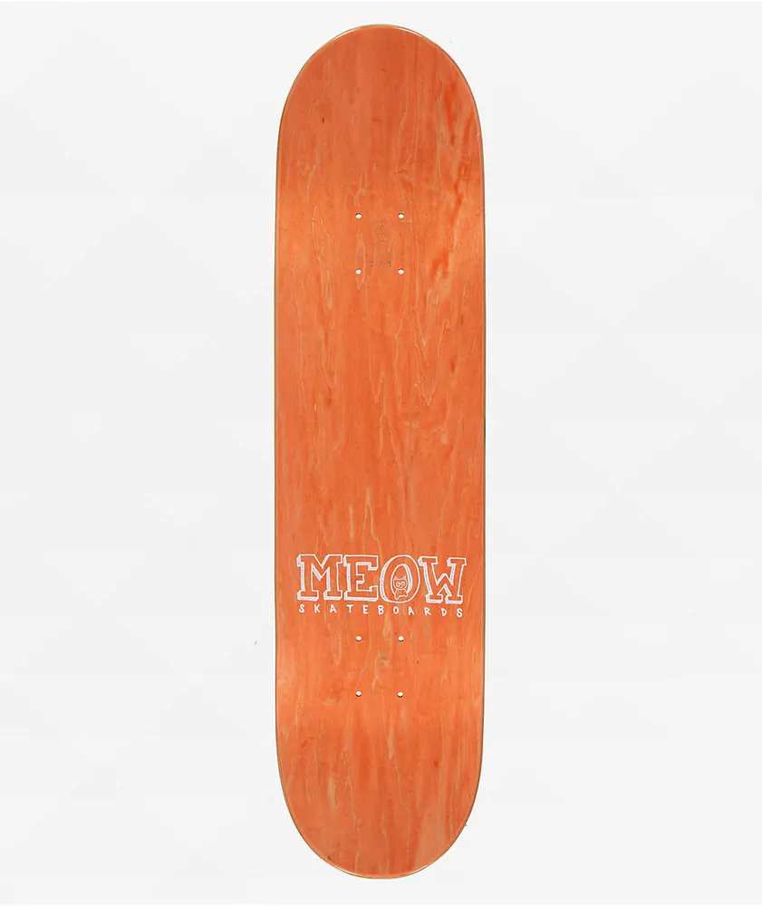 Meow Skateboards Teal Logo 8.0" Skateboard Deck