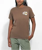 Meow Sun Snoozer Brown T-Shirt