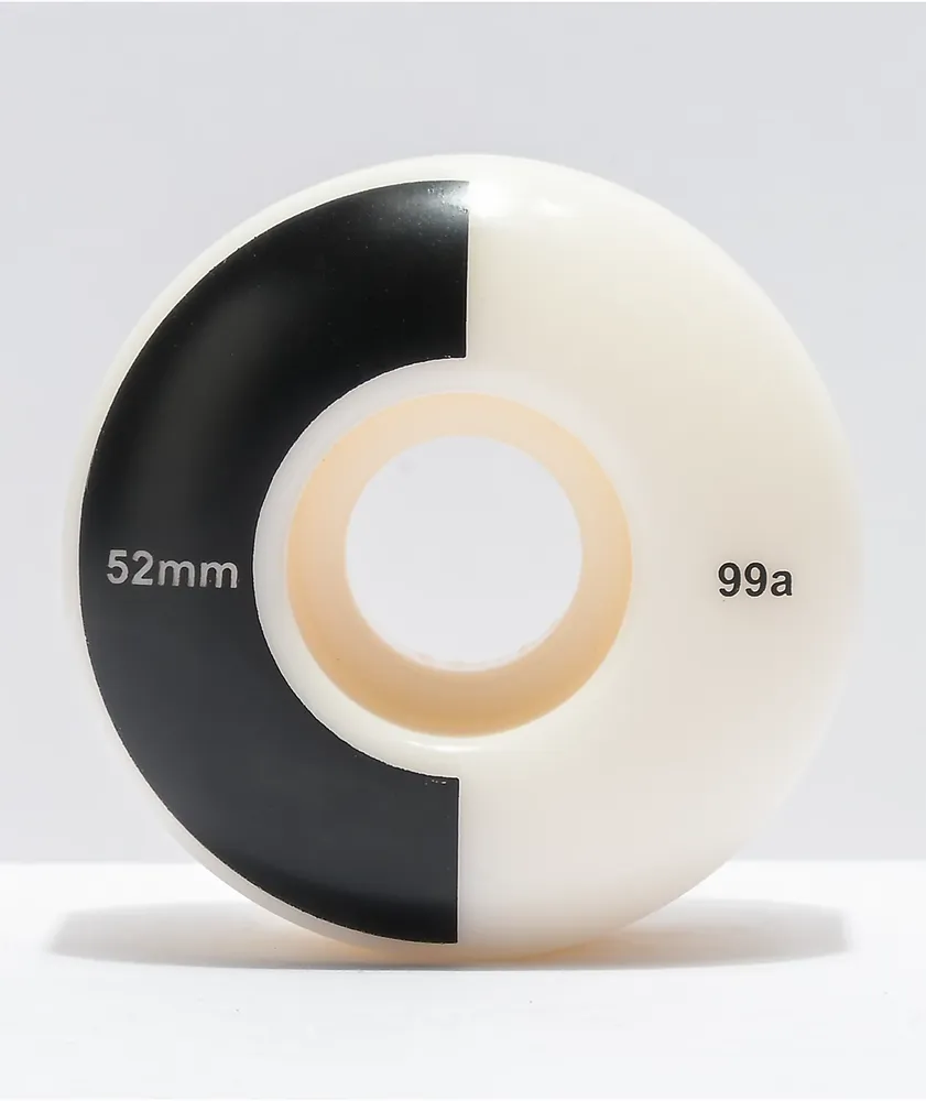 Mercer 52mm 99a Black & White Skateboard Wheels