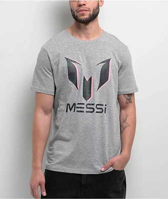 Messi Logo Heather Grey T-Shirt