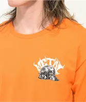 Metal Chain Flail Orange Long Sleeve T-Shirt