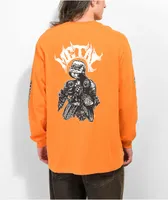 Metal Chain Flail Orange Long Sleeve T-Shirt