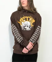 Metal Mushroom Glow Brown Hoodie