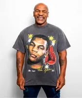 Mike Tyson Airbrush Gloves Black Wash T-Shirt