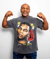 Mike Tyson Airbrush Gloves Black Wash T-Shirt