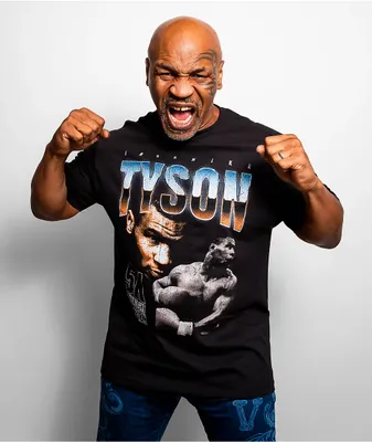 Mike Tyson Chrome Heavyweight Champ Black T-Shirt