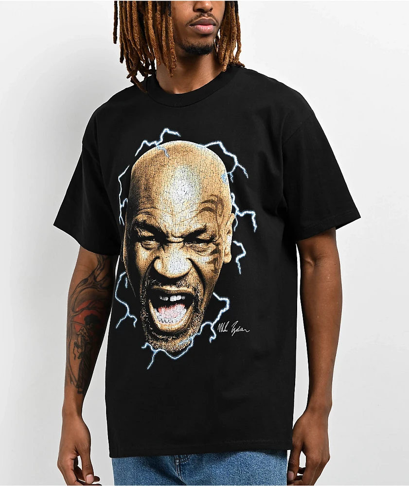 Mike Tyson Electric Big Head Black T-Shirt