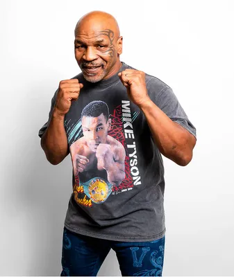 Mike Tyson Power Puncher Black Wash T-Shirt