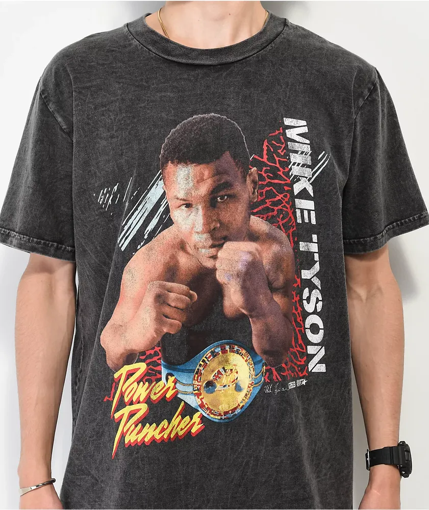 Mike Tyson Power Puncher Black Wash T-Shirt