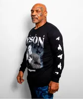 Mike Tyson Rolling Pigeons Black Long Sleeve T-Shirt