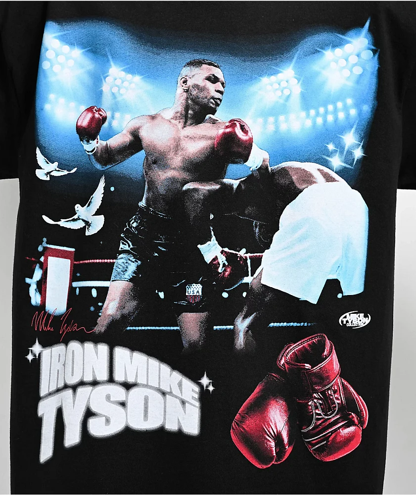 Mike Tyson Surreal Ringside Black T-Shirt