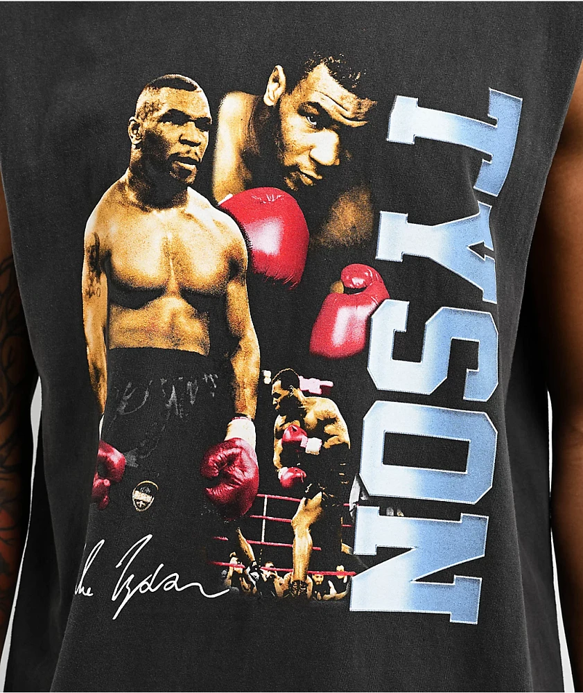 Mike Tyson Vintage Knockdown Black Wash Tank Top