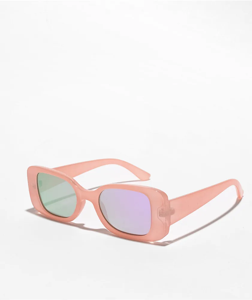 Milky Pink Rectangle Sunglasses