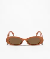 Milky Rust Oval Sunglasses