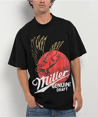 Miller Genuine Draft Wings Black T-Shirt