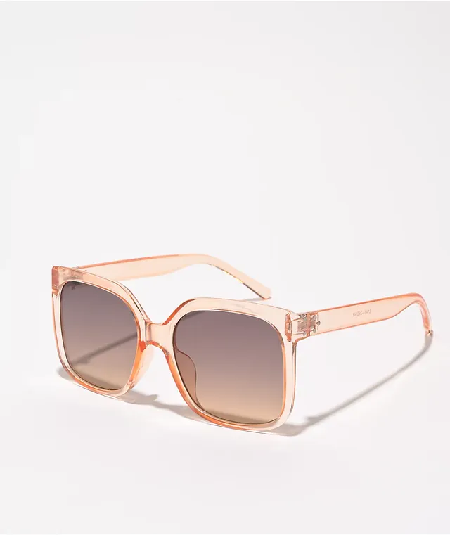 Eyeking Mily XL Translucent Pink Square Sunglasses at  display picture 2