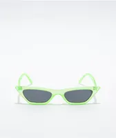 Mini Cateye Green Translucent Sunglasses