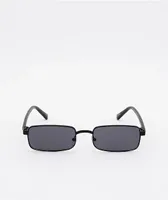 Mini Rectangular Black Sunglasses