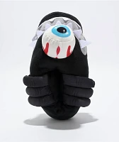 Mishka Monster Black Plush Slippers