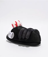 Mishka Monster Black Plush Slippers