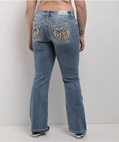 Miss Me Aleah Floral Wing Light Wash Bootcut Jeans