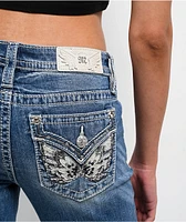 Miss Me Angellica Butterfly Medium Wash Bootcut Jeans