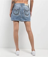 Miss Me Cleo Light Wash Mid Rise Skirt