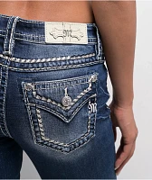 Miss Me Cora Stitched Medium Blue Bootcut Jeans