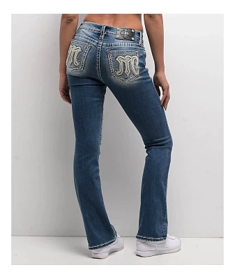 Miss Me Maven Logo Medium Wash Bootcut Jeans