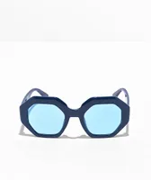 Misty Blue Octagonal Sunglasses