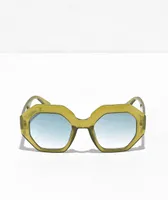 Misty Olive Octagonal Sunglasses