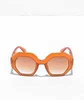 Misty Orange Octagonal Sunglasses