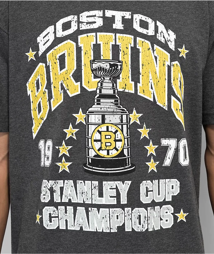 Mitchell & Ness Boston Bruins NHL Cup Champions Grey T-Shirt