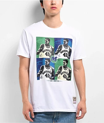 Mitchell & Ness Dallas Mavericks Dirk HOF White T-Shirt