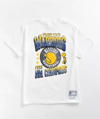 Mitchell & Ness Kids Warriors Champs White T-Shirt