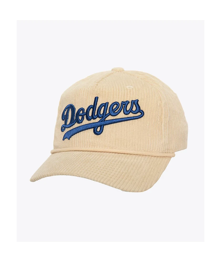 Mitchell & Ness LA Dodgers Deadstock Cream Corduroy Snapback Hat