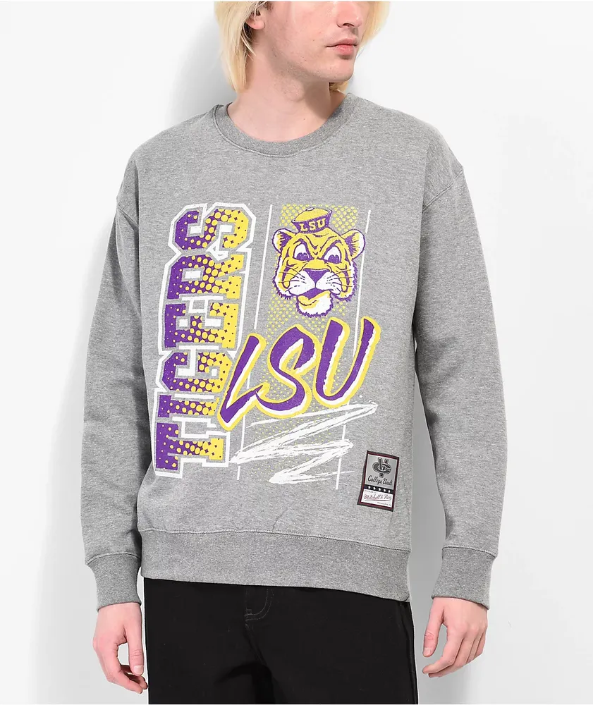 Mitchell & Ness LSU Halftime Grey Crewneck Sweatshirt