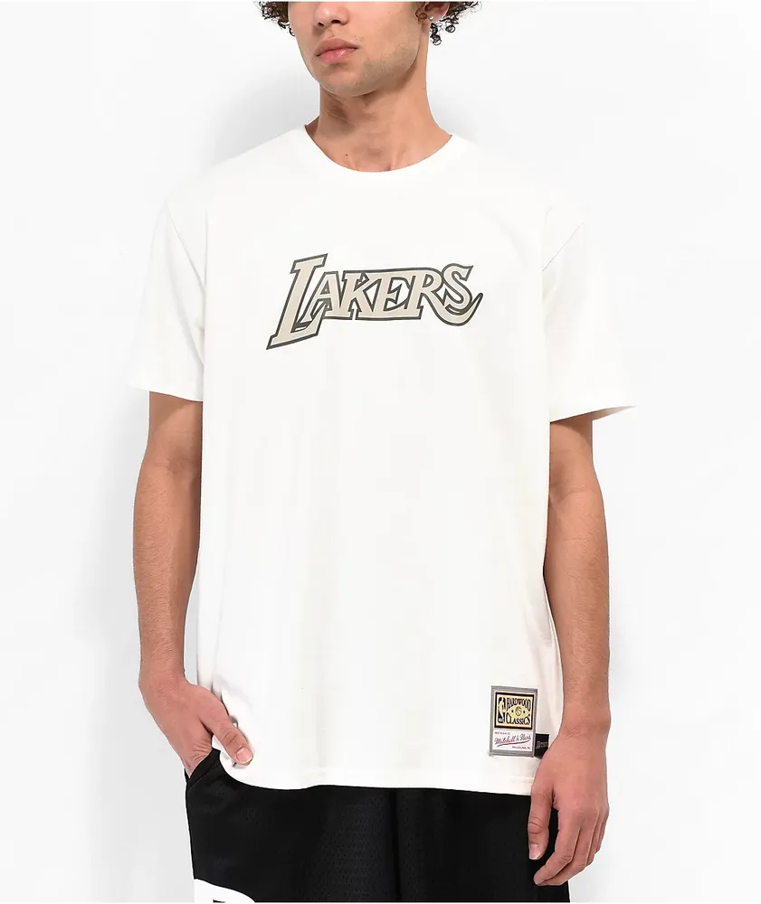 Mitchell & Ness Lakers Cream T-Shirt