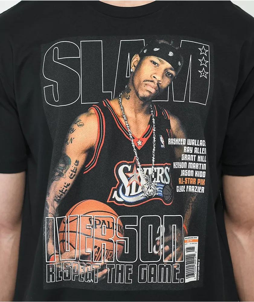 Mitchell & Ness Slam Magazine Iverson Cover Black T-Shirt