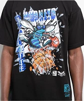 Mitchell & Ness x Charlotte Hornets Shatter Black T-Shirt