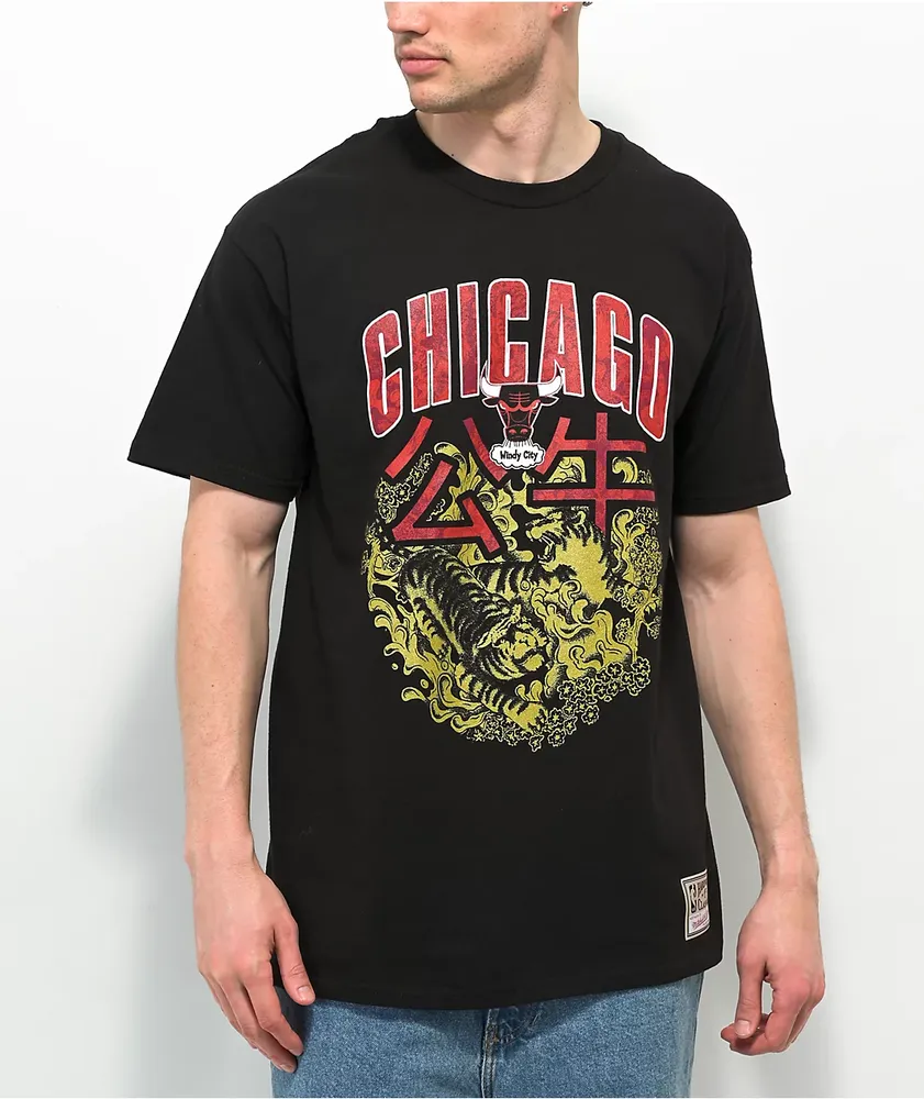 Mitchell & Ness x NBA Bulls Chinese New Year Black T-Shirt