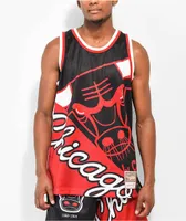 Mitchell & Ness x NBA Chicago Bulls Big Face 5.0 Black & RedBasketball Jersey